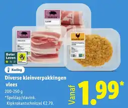 Lidl Diverse kleinverpakkingen vlees aanbieding
