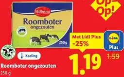 Lidl Roomboter ongezouten aanbieding
