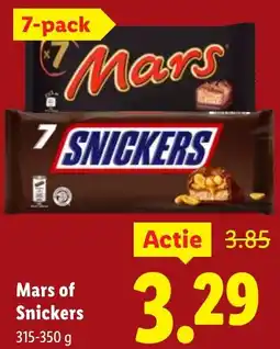 Lidl Mars of Snickers aanbieding