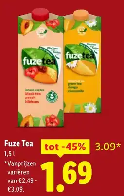 Lidl Fuze Tea aanbieding