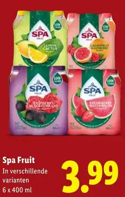 Lidl Spa Fruit aanbieding