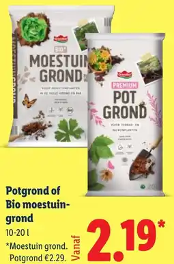 Lidl Potgrond of Bio moestuingrond aanbieding