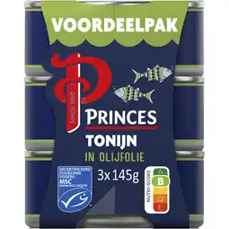 Albert Heijn Princes Tonijnstukken olijfolie voordeelpak aanbieding