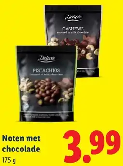 Lidl Noten met chocolade aanbieding