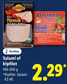 Lidl Salami of kipfilet aanbieding