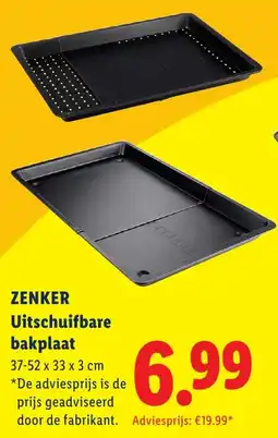 Lidl Zenker Uitschuifbare bakplaat aanbieding