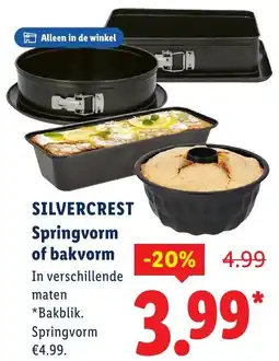 Lidl Silvercrest Springvorm of bakvorm aanbieding