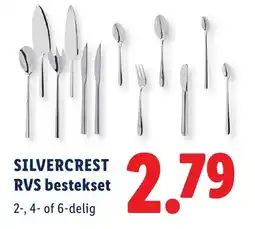 Lidl Silvercrest rvs bestekset aanbieding