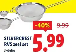 Lidl Silvercrest rvs zeef set aanbieding