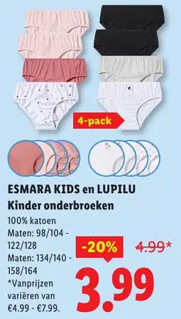 Lidl Kinder onderbroeken aanbieding