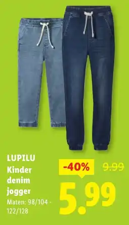 Lidl Kinder denim jogger aanbieding