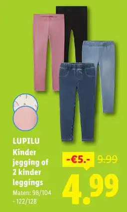 Lidl Kinder jegging of 2 kinder leggings aanbieding