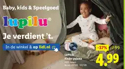 Lidl Kinder pyjama aanbieding