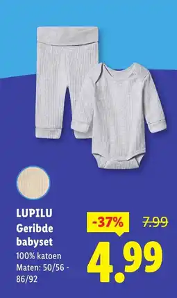 Lidl Lupilu geribde babyset aanbieding