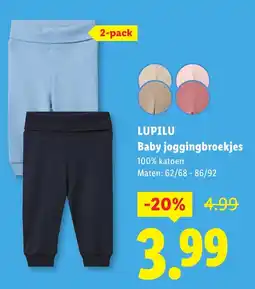 Lidl Baby joggingbroekjes aanbieding