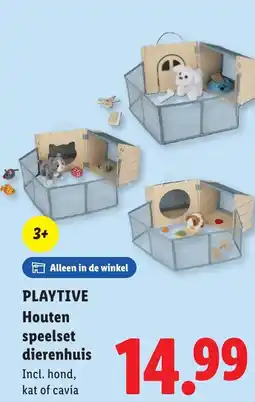 Lidl Houten speelset dierenhuis aanbieding
