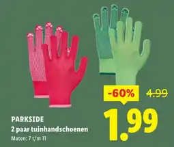 Lidl Parkside 2 paar tuinhandschoenen aanbieding