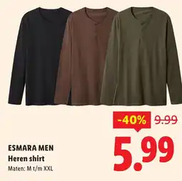 Lidl Heren shirt aanbieding