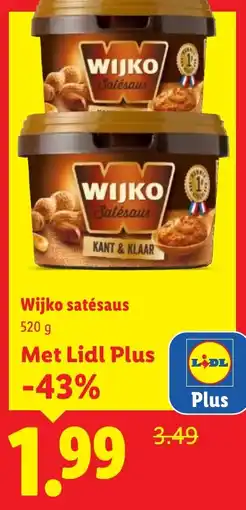 Lidl Wijko satésaus aanbieding