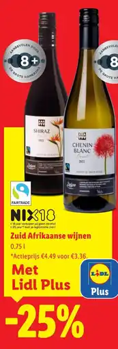 Lidl Zuid Afrikaanse wijnen aanbieding