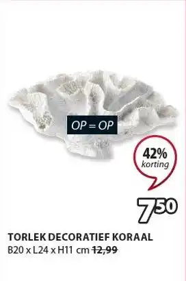 Jysk Torlek Decoratief Koraal aanbieding