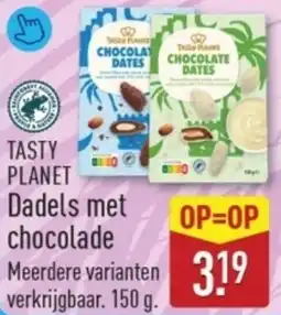 ALDI Tasty planet Dadels met chocolade aanbieding