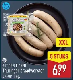 ALDI Gut drei eichen Thüringer braadworsten aanbieding