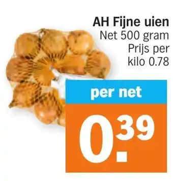 Albert Heijn AH Fijne uien 500g aanbieding