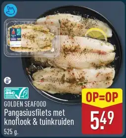 ALDI Golden seafood Pangasiusfilets met knoflook & tuinkruiden aanbieding