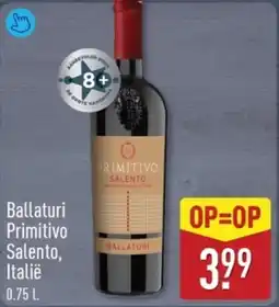 ALDI Ballaturi Primitivo Salento aanbieding