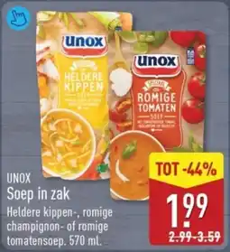 ALDI Unox Soep in zak aanbieding
