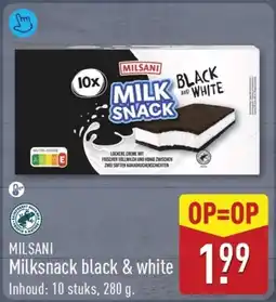 ALDI Milsani Milksnack black & white aanbieding