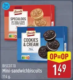 ALDI Biscotto Mini-sandwichbiscuits aanbieding