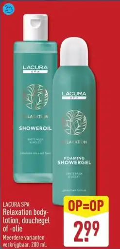ALDI Lacura spa Relaxation bodylotion, douchegel of olie aanbieding