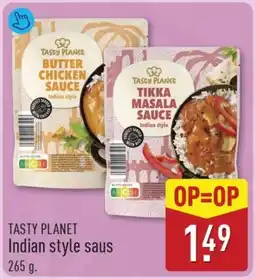 ALDI Tasty planet Indian style saus aanbieding