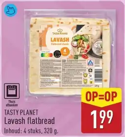 ALDI Tasty planet Lavash flatbread aanbieding