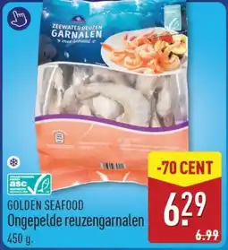 ALDI Golden seafood Ongepelde reuzengarnalen aanbieding