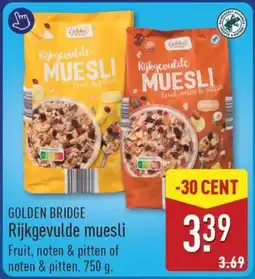 ALDI Golden bridge Rijkgevulde muesli aanbieding
