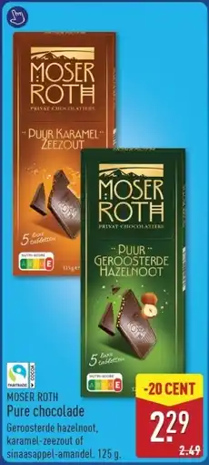 ALDI Moser roth Pure chocolade aanbieding