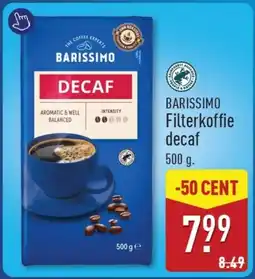 ALDI Barissimo Filterkoffie decaf aanbieding