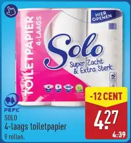 ALDI Solo 4-laags toiletpapier aanbieding