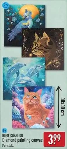 ALDI Home creation Diamond painting canvas aanbieding