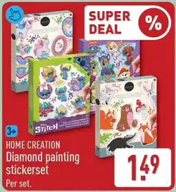 ALDI Home creation Diamond painting stickerset aanbieding