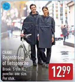 ALDI Crane Regenbroek of fietsponcho aanbieding
