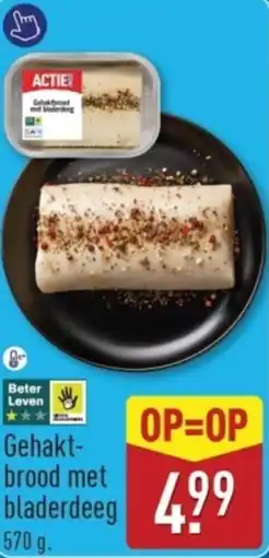 ALDI Gehaktbrood met bladerdeeg aanbieding