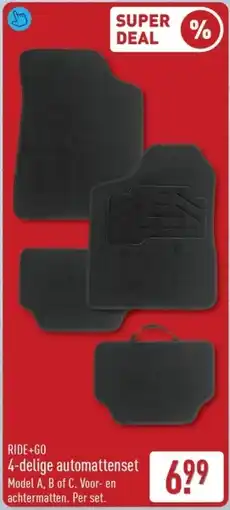 ALDI Ride+go 4-delige automattenset aanbieding