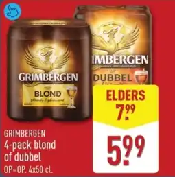 ALDI Grimbergen 4-pack blond of dubbel aanbieding