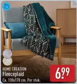 ALDI Home creation Fleeceplaid aanbieding