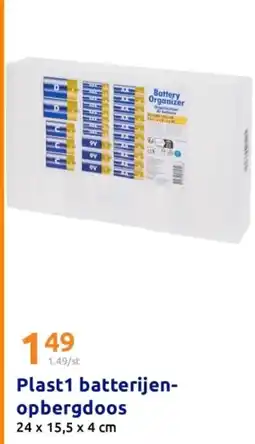 Action Plast1 batterijen opbergdoos aanbieding