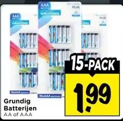 Vomar Voordeelmarkt Grundig Batterijen aanbieding